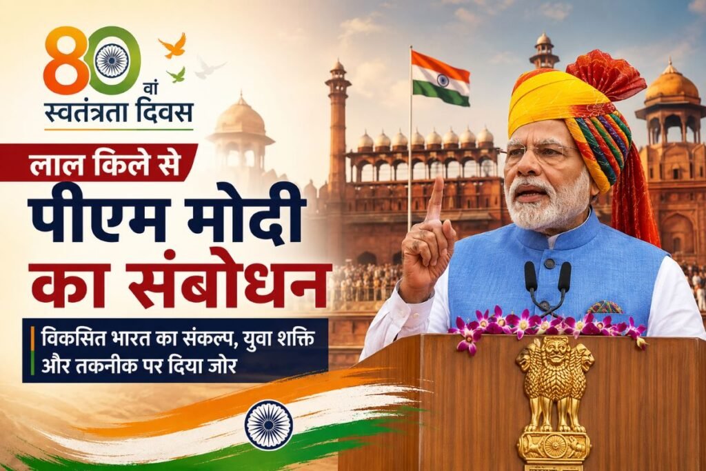 लाल किले से पीएम मोदी का संबोधन: विकसित भारत के संकल्प पर जोर